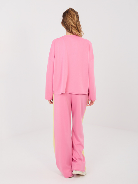 Różowy komplet z kontrastową kokardą RUE PARIS