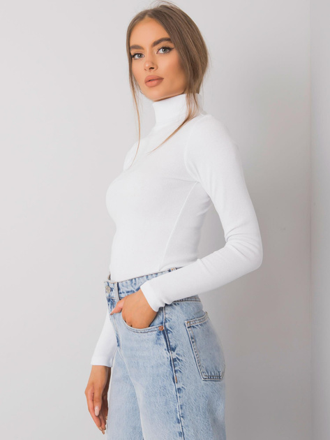 Biała bluzka w prążek z golfem Elisee RUE PARIS