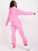Pink Hooded Sweatsuit Set Laraina