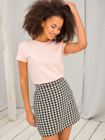 Jasnoróżowy bawełniany t-shirt basic Peachy