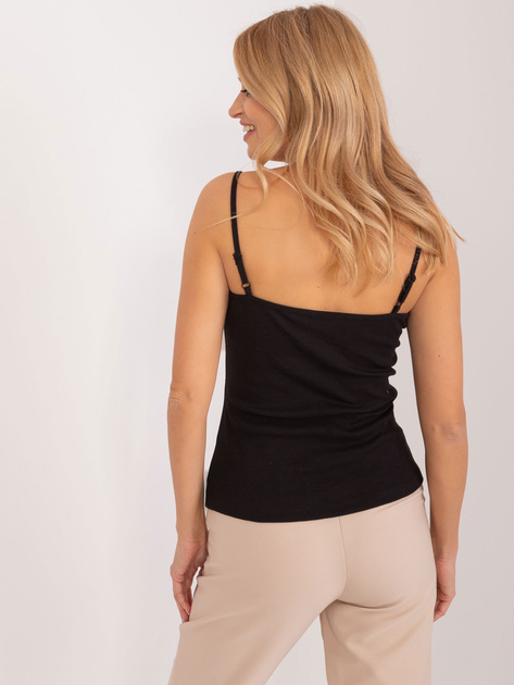 Hurt Czarny damski top z dekoltem V SUBLEVEL