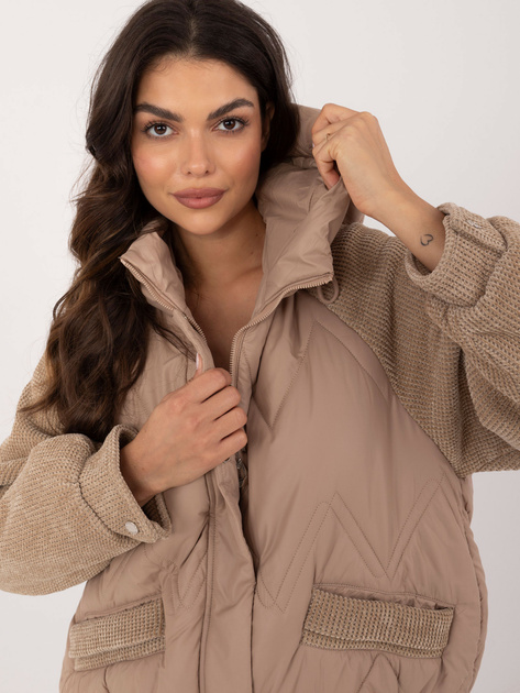 Hurt Camelowa kurtka przejściowa z pikowaniem