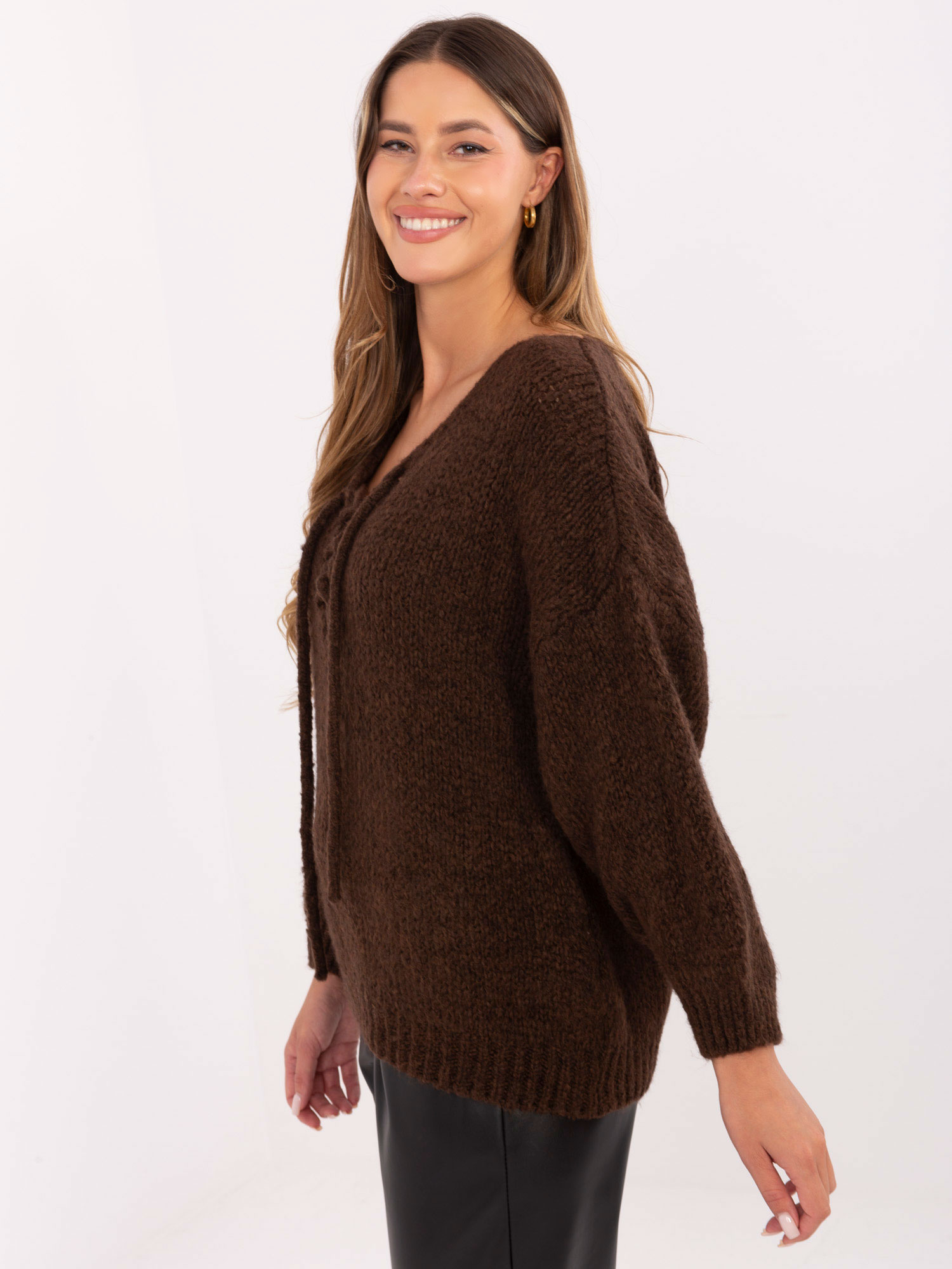 Sweter brązowy