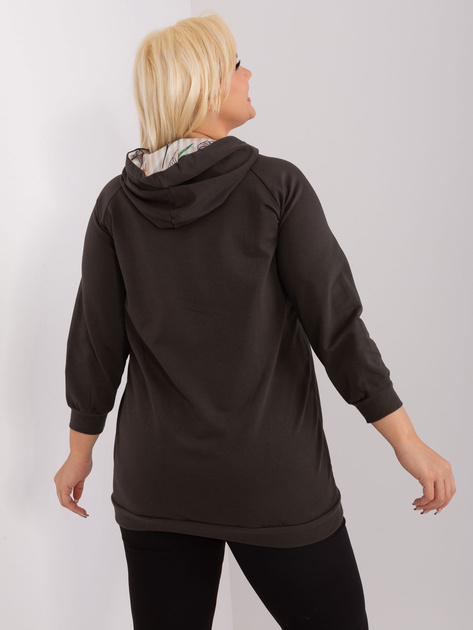 Hurt Khaki dresowa bluza plus size z kieszeniami