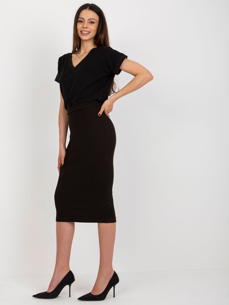 Hurt Czarny komplet basic z krótką bluzką RUE PARIS