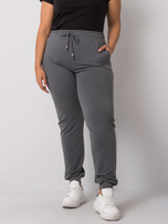 Ciemnoszare melanżowe spodnie dresowe plus size Beatriz