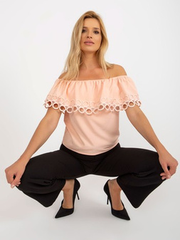Peach Women's Spaniard Ruffle Blouse 38