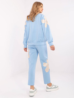 Hurt Jasnoniebieski dresowy komplet z prostymi spodniami