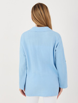 Jasnoniebieska muślinowa koszula z kołnierzykiem