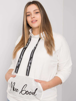 Ecru bluzka plus size z dżetami Crystal 