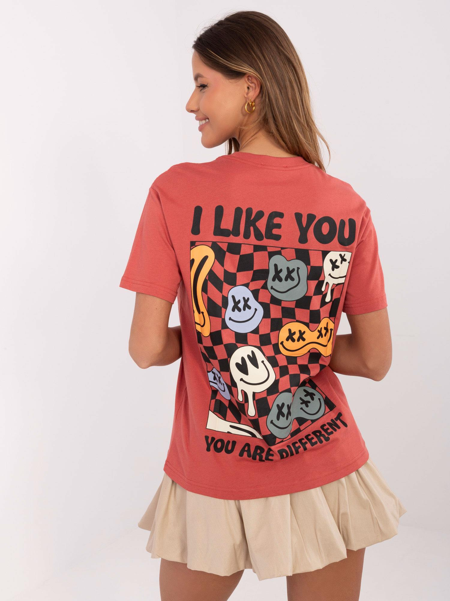 Hurt Coral T-shirt with print on the back SUBLEVEL.