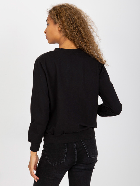 Hurt Czarna pikowana bluza bomberka z naszywką RUE PARIS