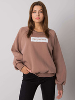 Dark beige hooded sweatshirt Jordy