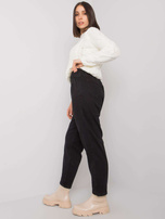 Schwarze gerade Jeans in Übergröße Johana.