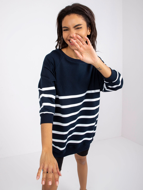 Granatowo-biała bluza w paski Sydney RUE PARIS