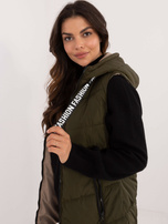 Hurt Khaki długa dwustronna kamizelka damska z pikowaniem