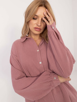 Hurt Brudnoróżowa rozpinana koszula z muślinu SUBLEVEL