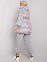 Szary melanżowy komplet trzyczęściowy z kamizelką Abigail