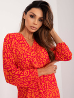 Hurt Fuksjowa luźna sukienka z guzikami SUBLEVEL