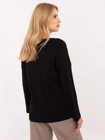 Czarna casualowa bluzka oversize