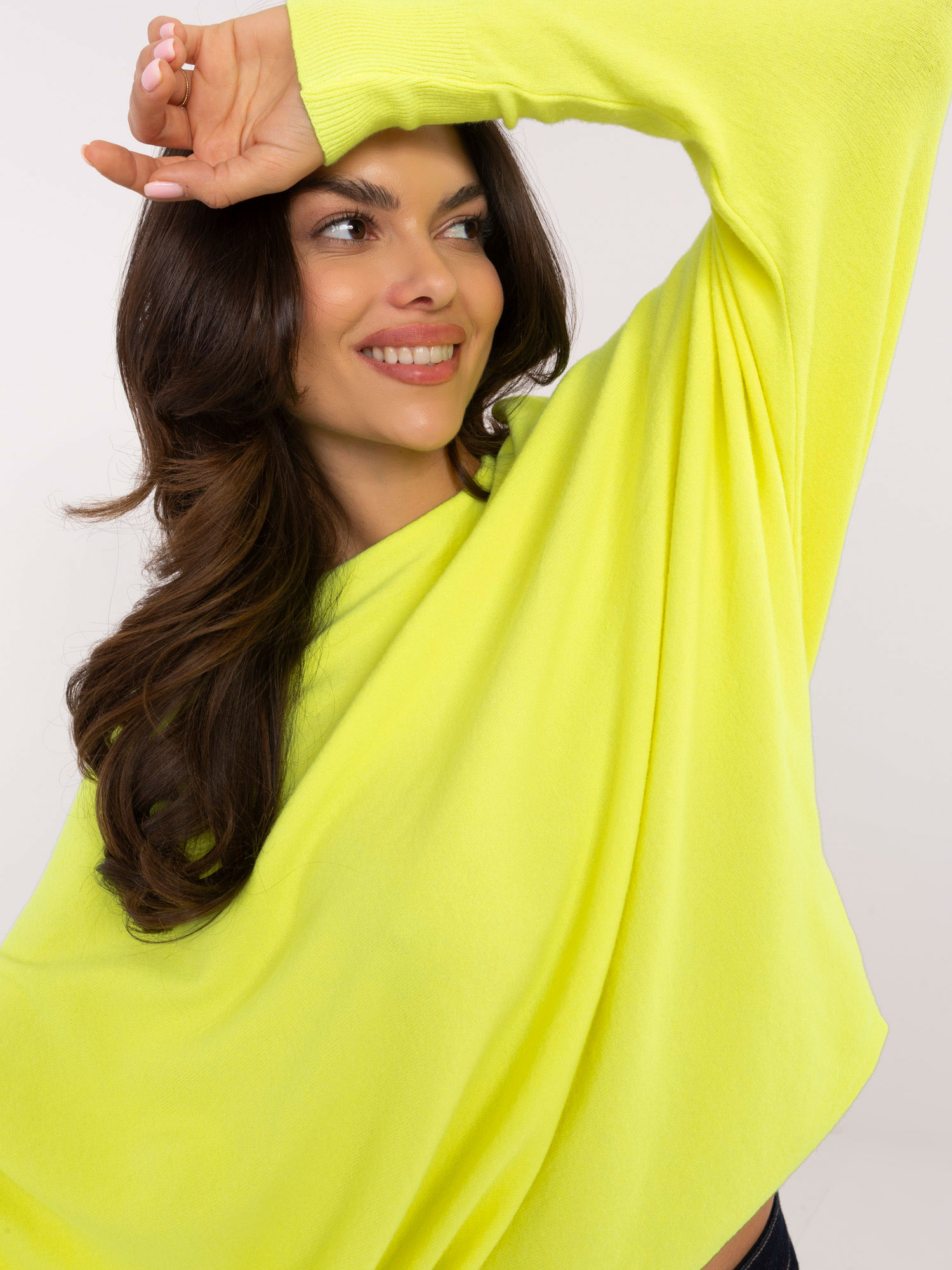 Hurt Fluo żółty sweter oversize z długim rękawem