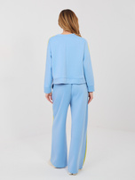 Jasnoniebieska bluza oversize bez kaptura RUE PARIS 