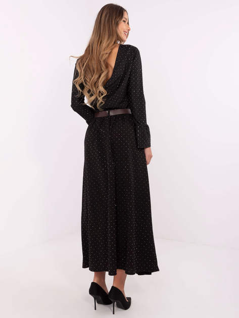 Hurtownia Czarna elegancka spódnica z aplikacjami