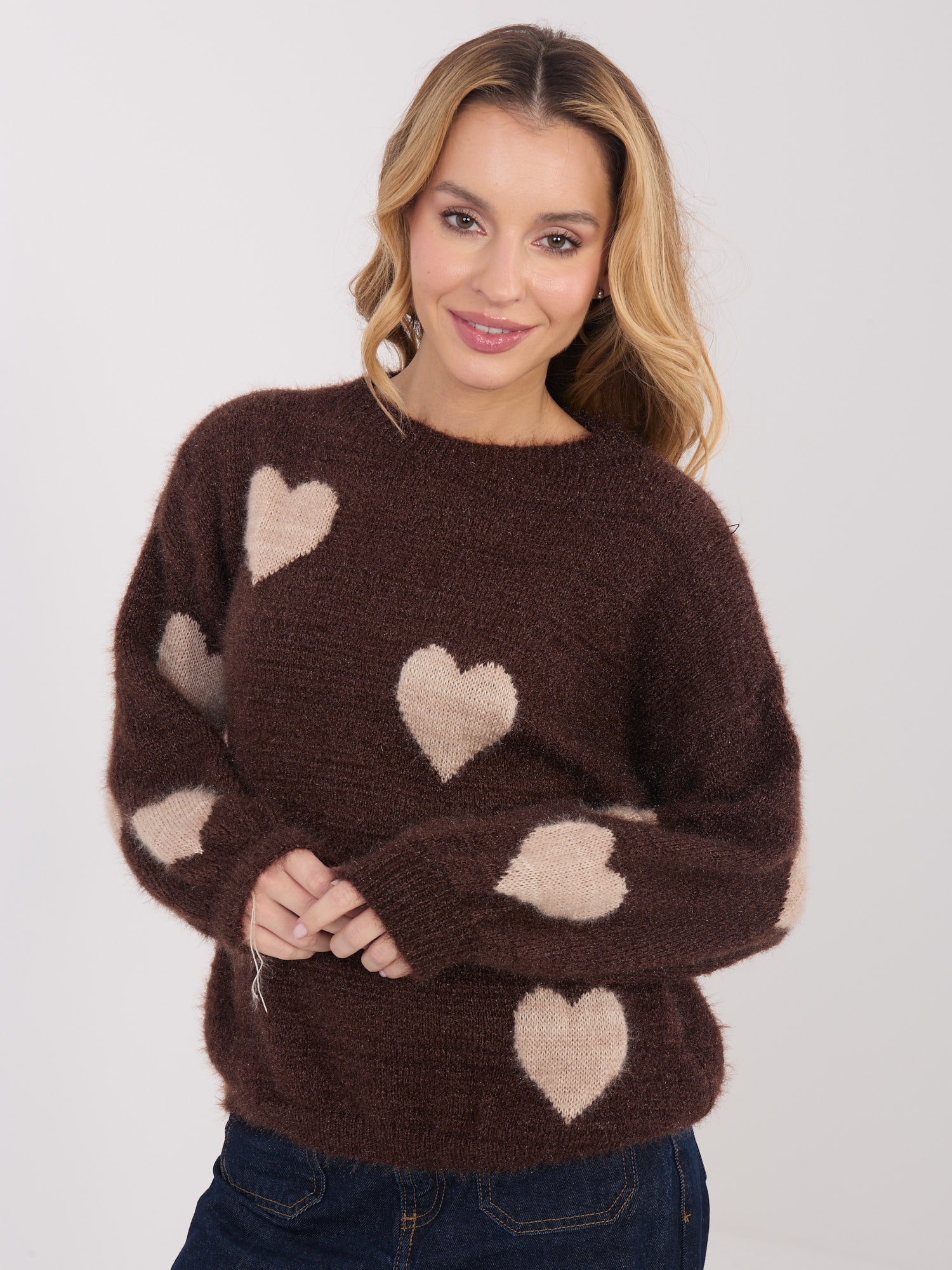 Sweter brązowy