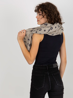 Hurtownia online Szary damski szal z printami