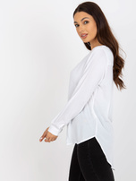 Hurt Biała damska bluzka koszulowa z dekoltem V SUBLEVEL  