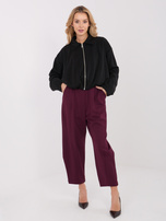 Czarna rozpinana bluza baloon z suwakiem