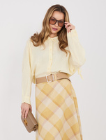 Jasnożółta rozpinana koszula z kołnierzykiem