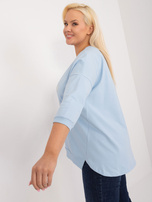 Hurt Jasnoniebieska bluzka plus size z rozcięciami