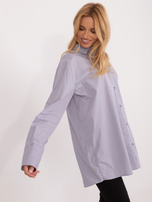 Hurt Szara rozpinana koszula z domieszką bawełny