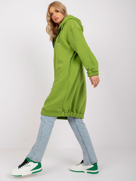 Jasnozielona długa bluza dresowa basic Betty RUE PARIS