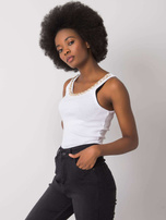 Biały top z łańcuszkiem Jaylee OCH BELLA