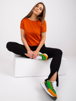 Ciemnopomarańczowy damski t-shirt Fire