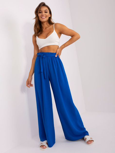 Hurt Kobaltowe zwiewne spodnie szwedy OCH BELLA