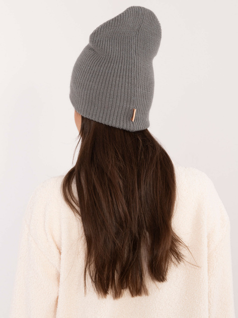 Hurt Ciemnoszara damska czapka zimowa RUE PARIS