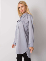 Graue Oversize-Bluse Cathy.