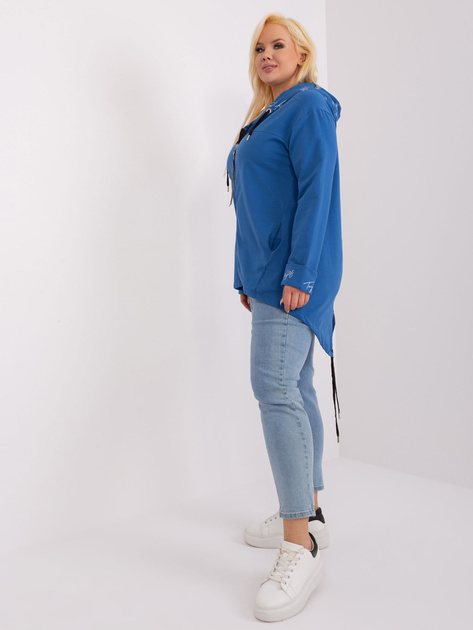 Hurt Ciemnoniebieska bluza plus size z kapturem