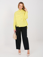 Żółta rozpinana koszula z bawełny 