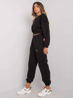 Czarny dresowy komplet dwuczęściowy Maleah