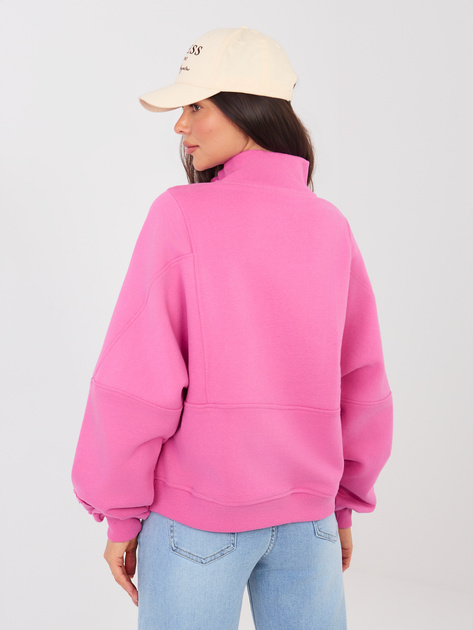 Ciemnoróżowa bluza z suwakiem u góry NATURAL SIDE