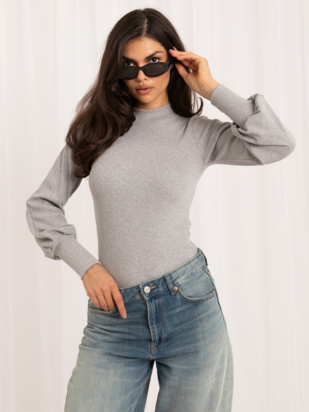 Gray striped blouse Lauren RUE PARIS.