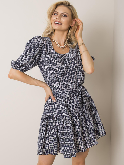 Granatowo-czerwona sukienka Romance