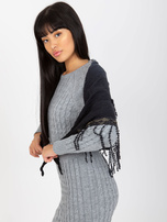 Hurtownia Granatowa muślinowa chusta z bawełny