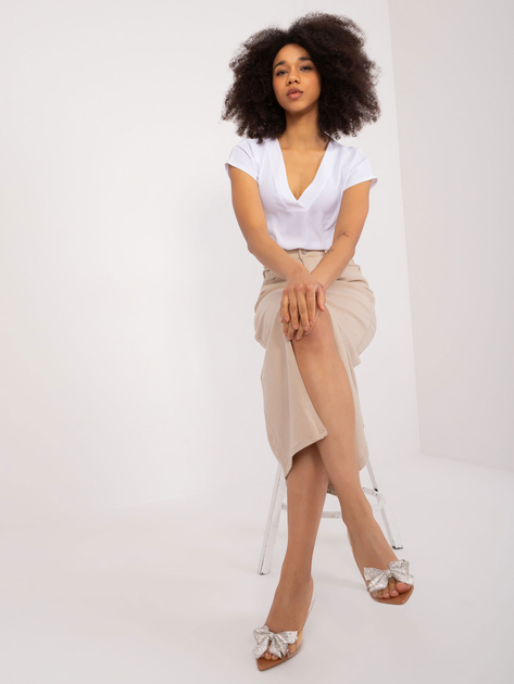 Hurt Biała bluzka z krótkim rękawem BASIC FEEL GOOD