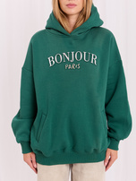 Dunkelgrüne Sweatshirt mit Taschen Lille RUE PARIS.