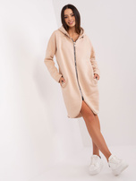 Hurt Light beige long basic sweatshirt Tina RUE PARIS
